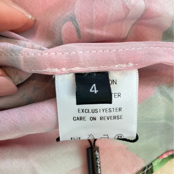 BURRYCO Bold Floral Peplum Blouse & Trouser Set (Size 4) - Picture 13 of 16